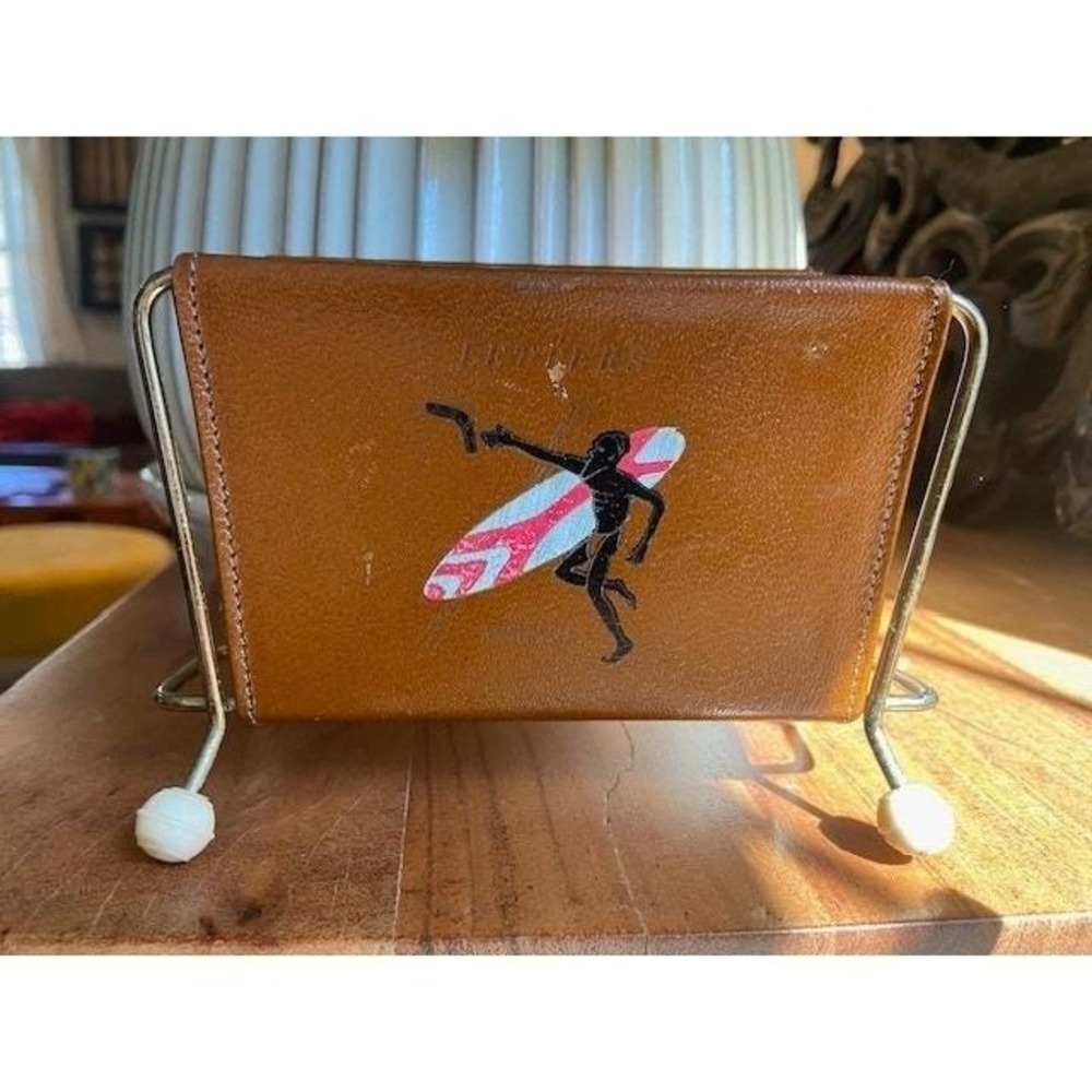 Chesterfield Australia Genuine Kangaroo Leather Letter Holder Vintage MidCentury